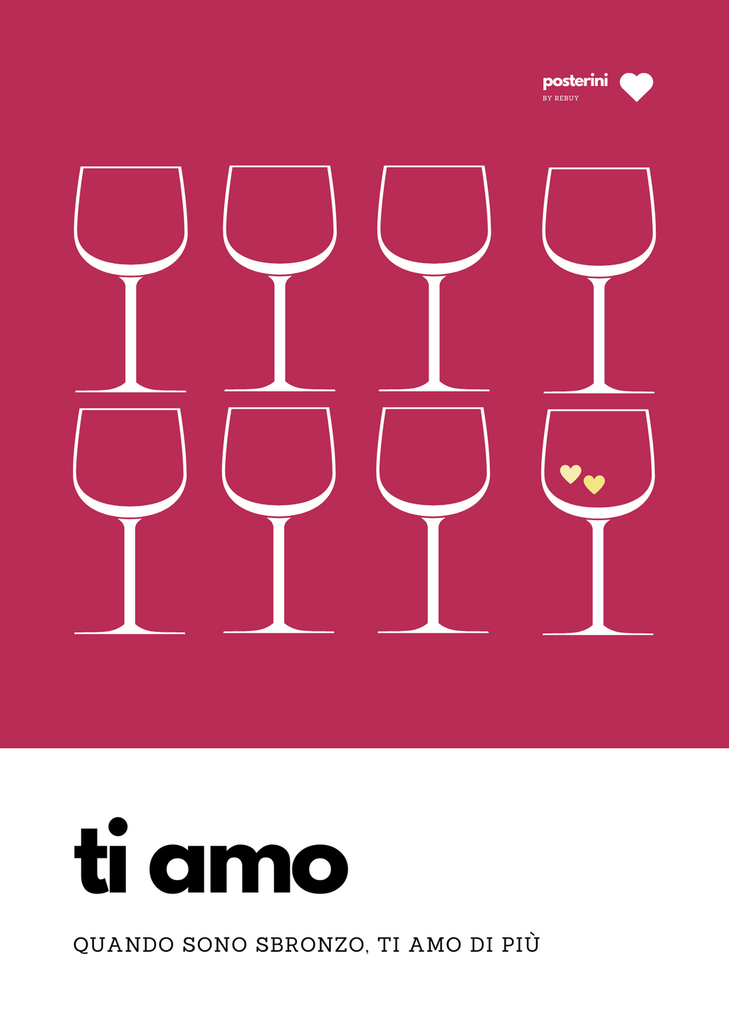 Ti amo | Poster su tela